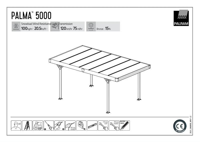 Page 1 de la notice Manuel utilisateur Palram Palma 5000