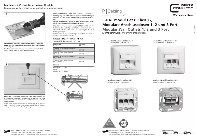 Page 1 of the manual User Manual Metz 1309121002-E