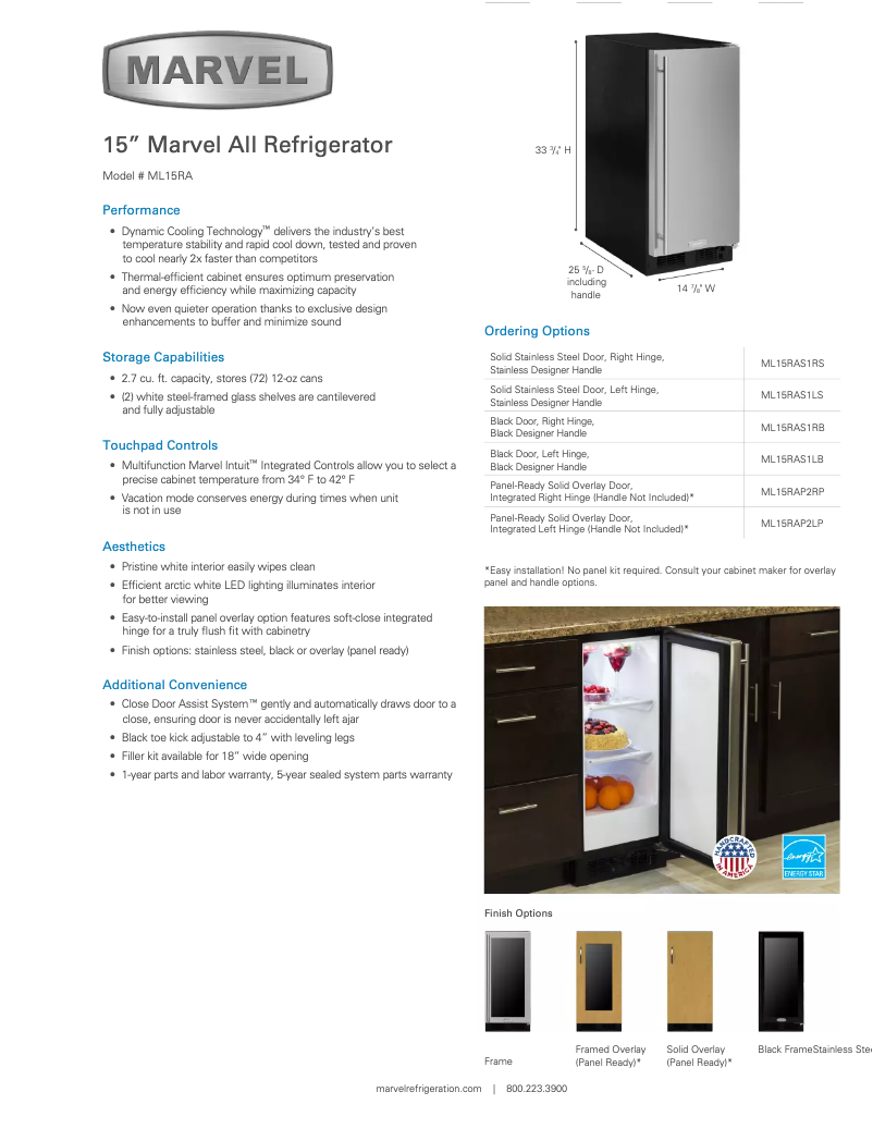 First page image of the manual for Legacy ML15RAL
