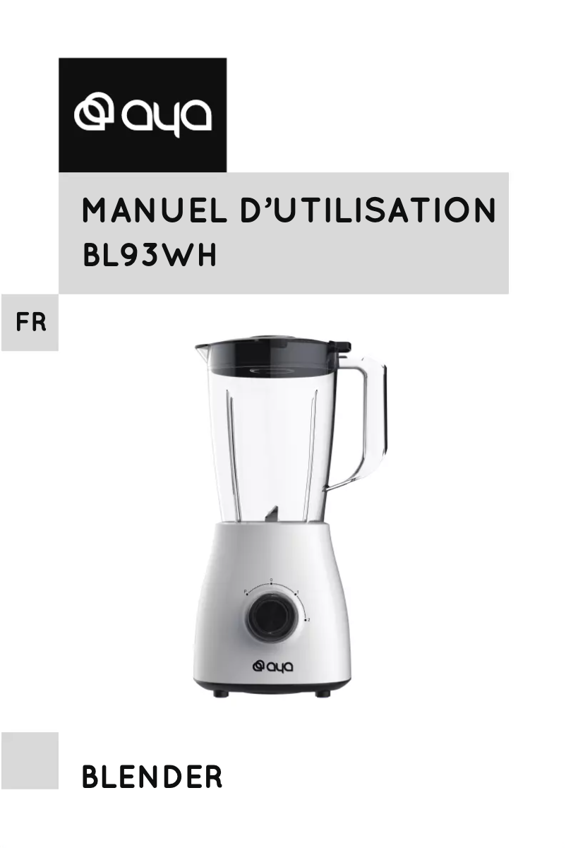 First page image of the manual for BL93WH