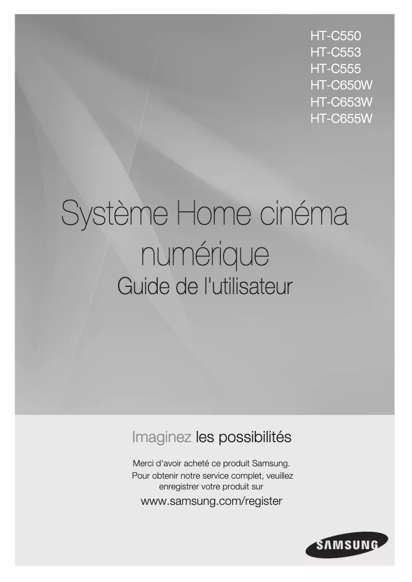 Page 1 of the manual User Manual Samsung HT-C555
