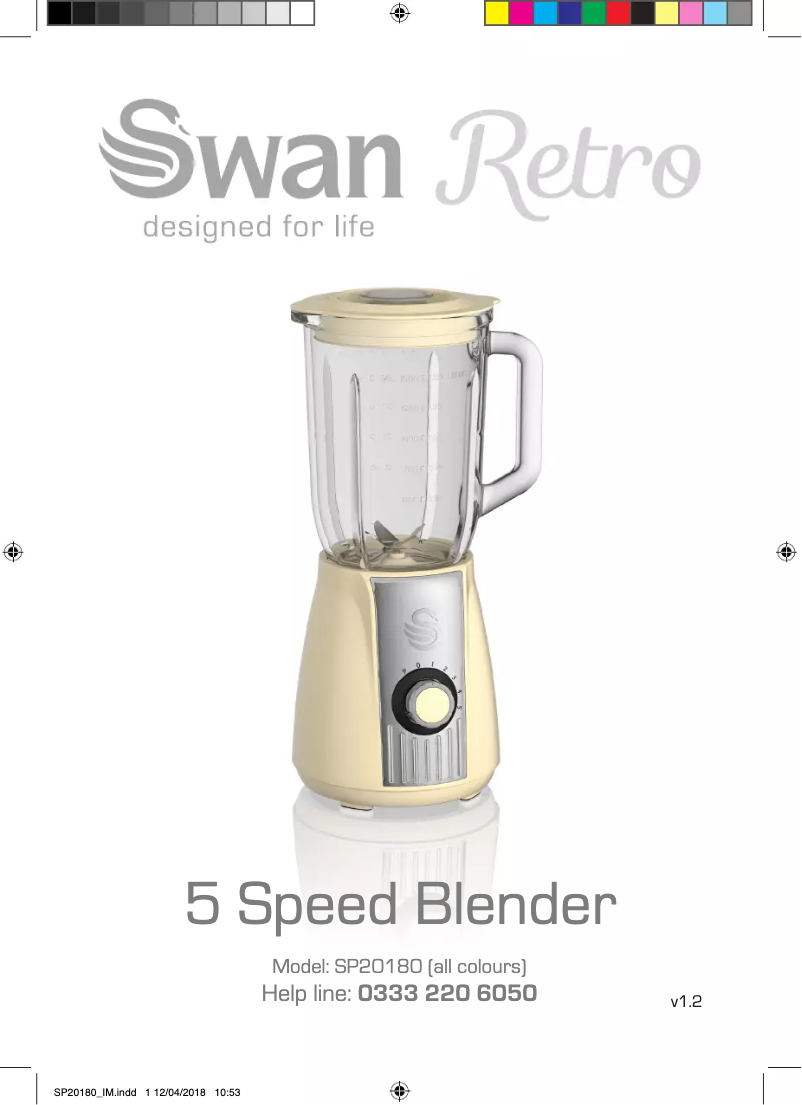 Image de la première page du manuel de l'appareil SP20180GRN