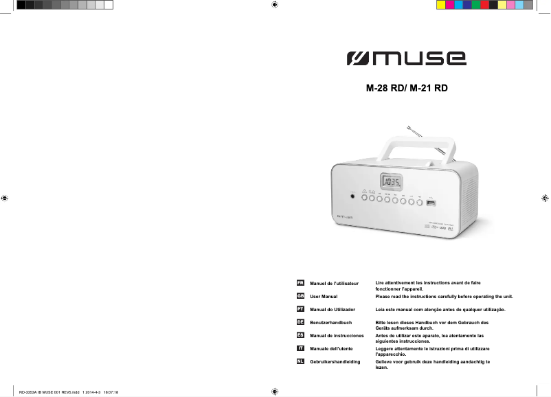 Page 1 de la notice Manuel utilisateur Muse M-28 LD