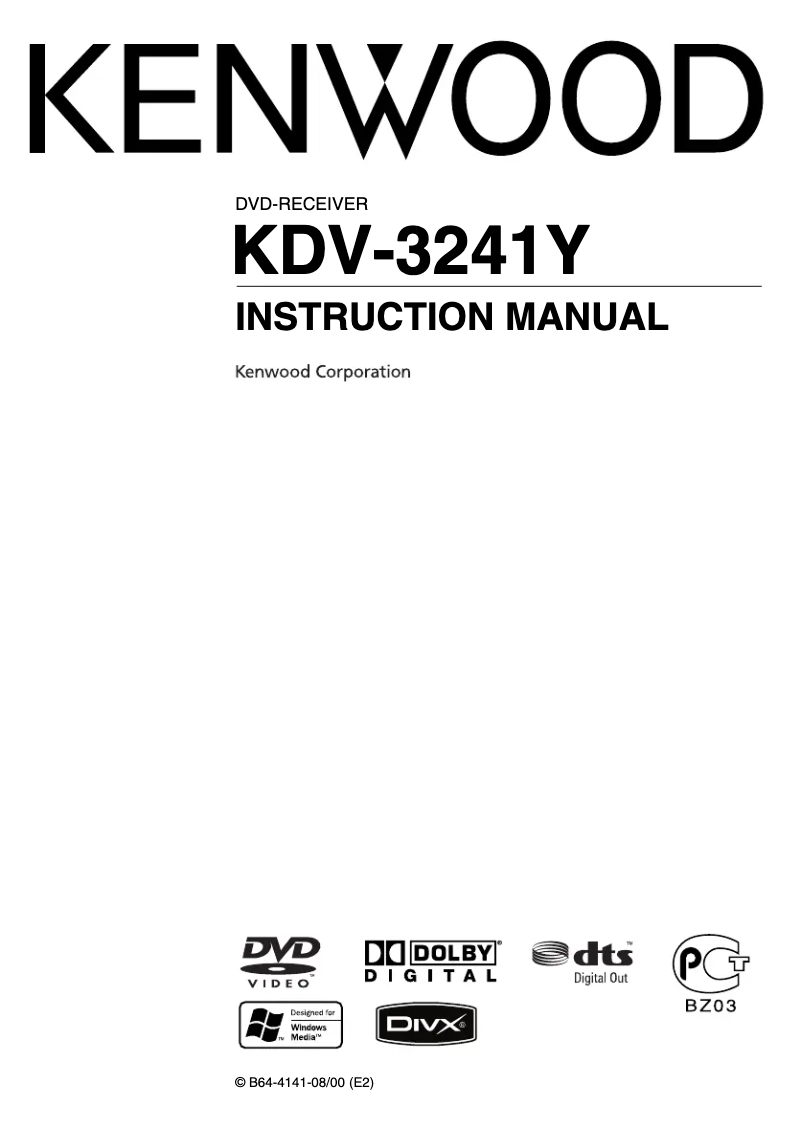 Page 1 of the manual User Manual Kenwood KDV-3241Y