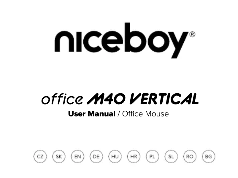 First page image of the manual for OFFICE M40 Vertical