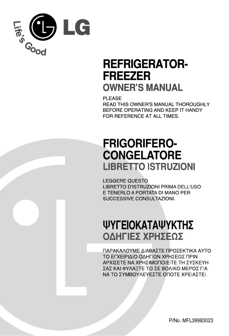 First page image of the manual for GN-B492YVCA