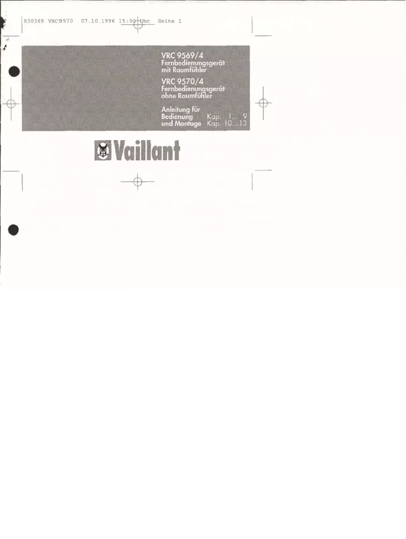 Page 1 of the manual User Manual Vaillant VRC 9570