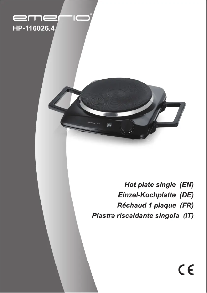 Page 1 of the manual User Manual Emerio HP-116026.4