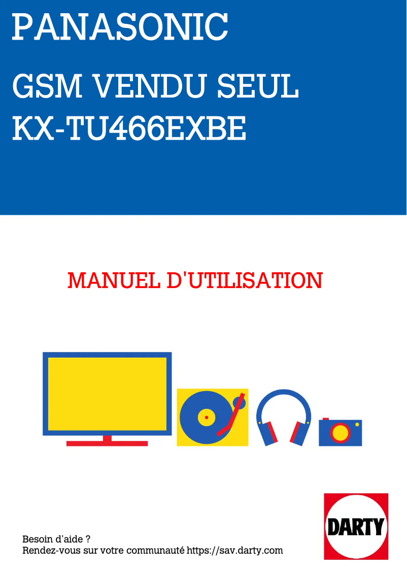 First page image of the manual for KX-TU466