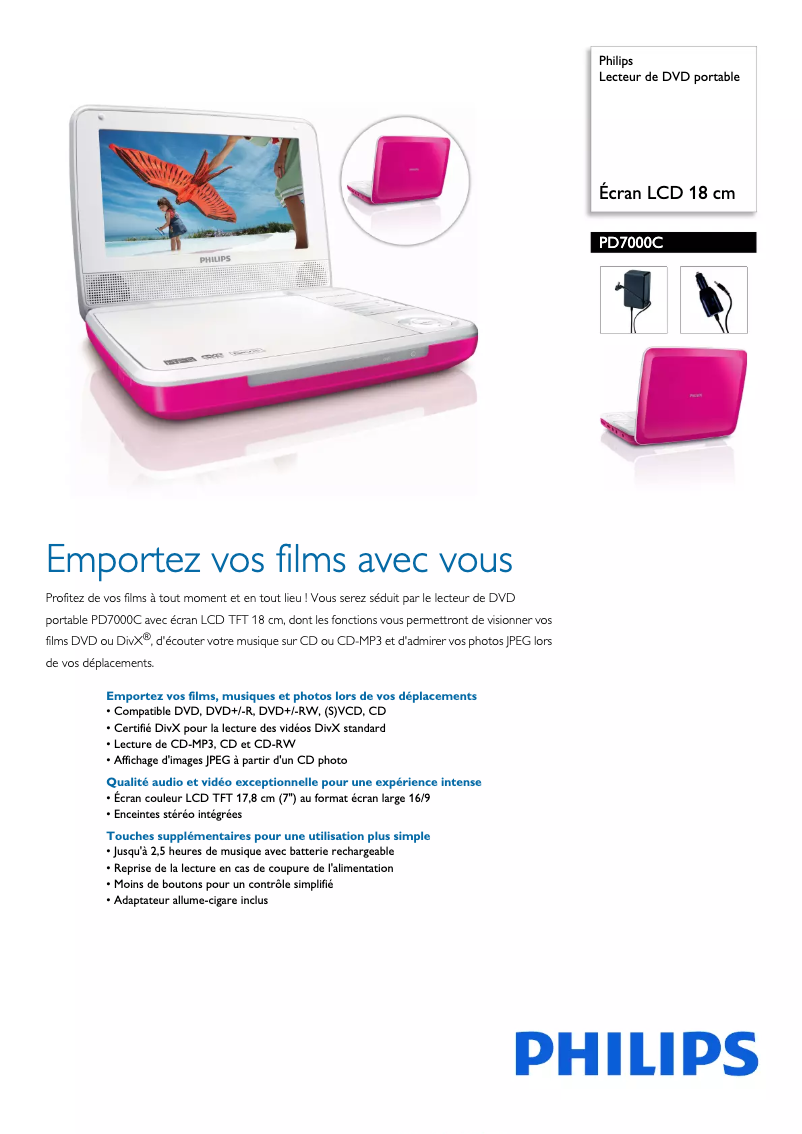 First page image of the manual for PD7000C