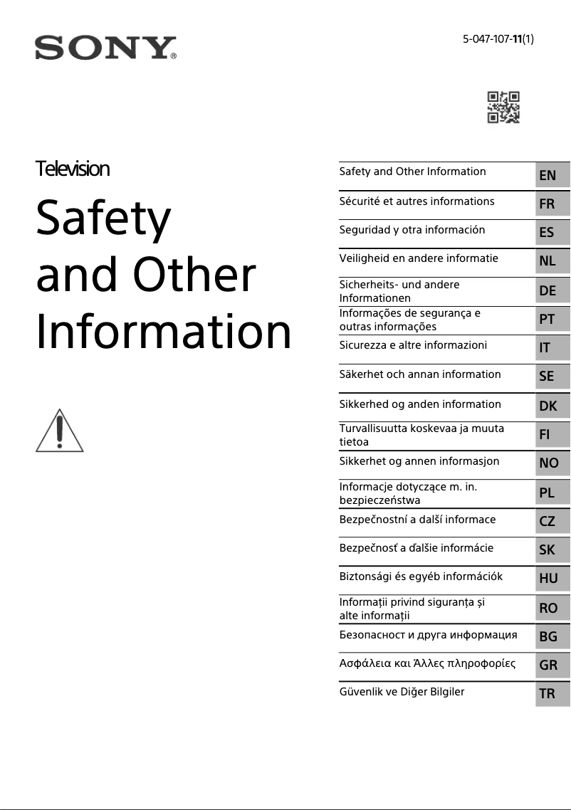 Page 1 of the manual User Manual Sony XR-65A83L