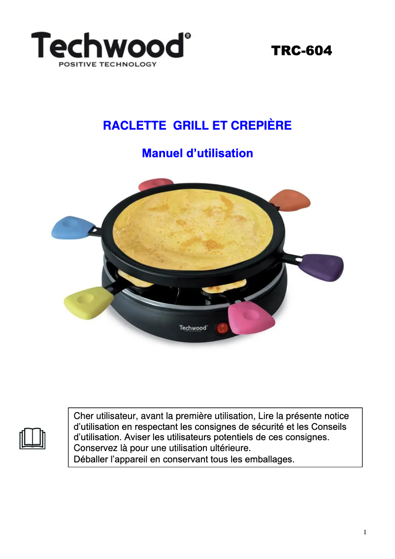 First page image of the manual for TRC-604