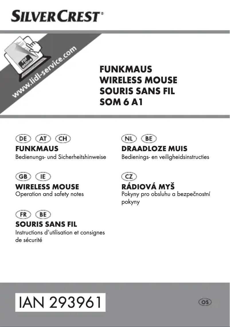 First page image of the manual for SOM 6 A1