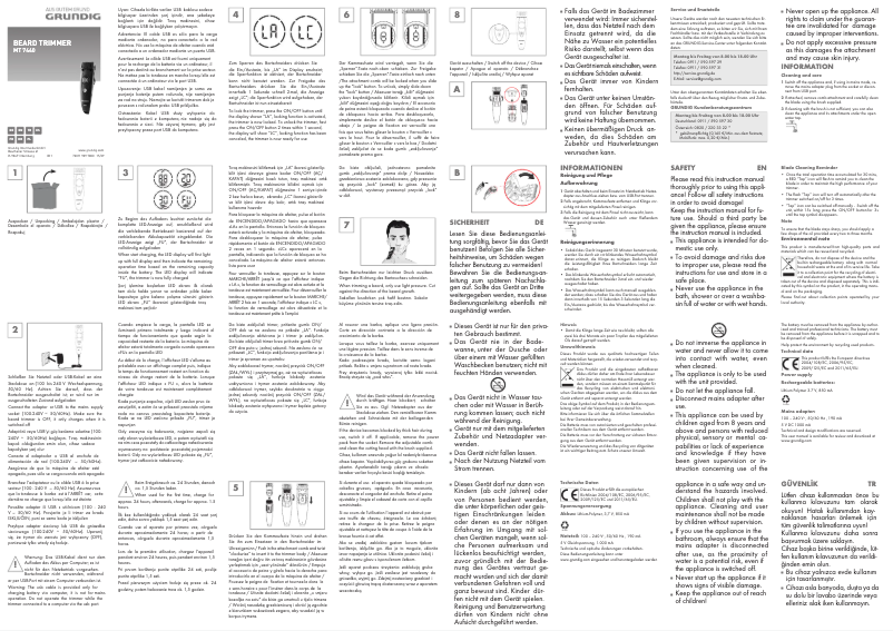 First page image of the manual for MT 7440