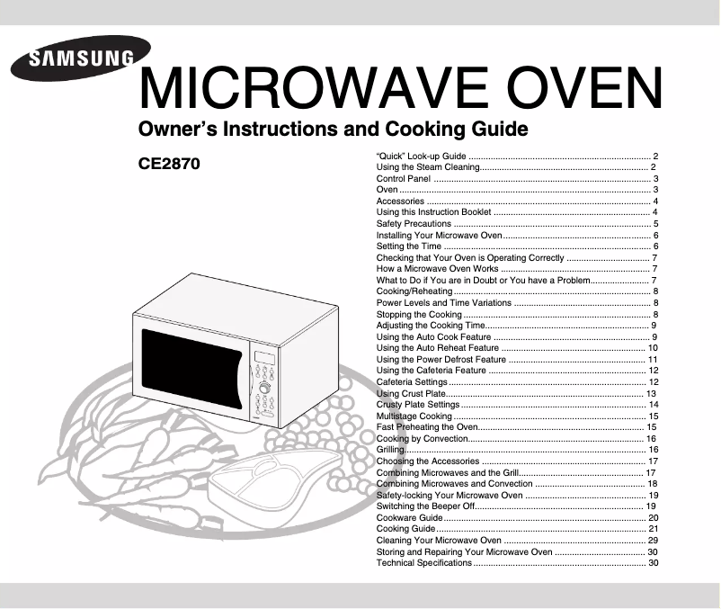 Page 1 of the manual User Manual Samsung CE2870