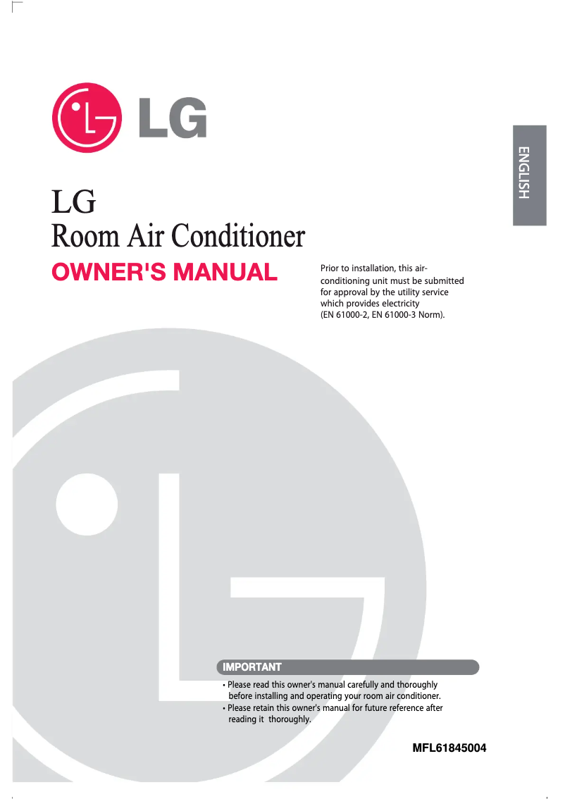 First page image of the manual for GSNH186TMM0