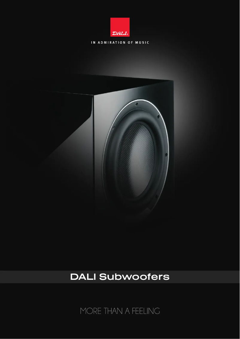 Page 1 of the manual Brochure Dali SUB P-10 DSS