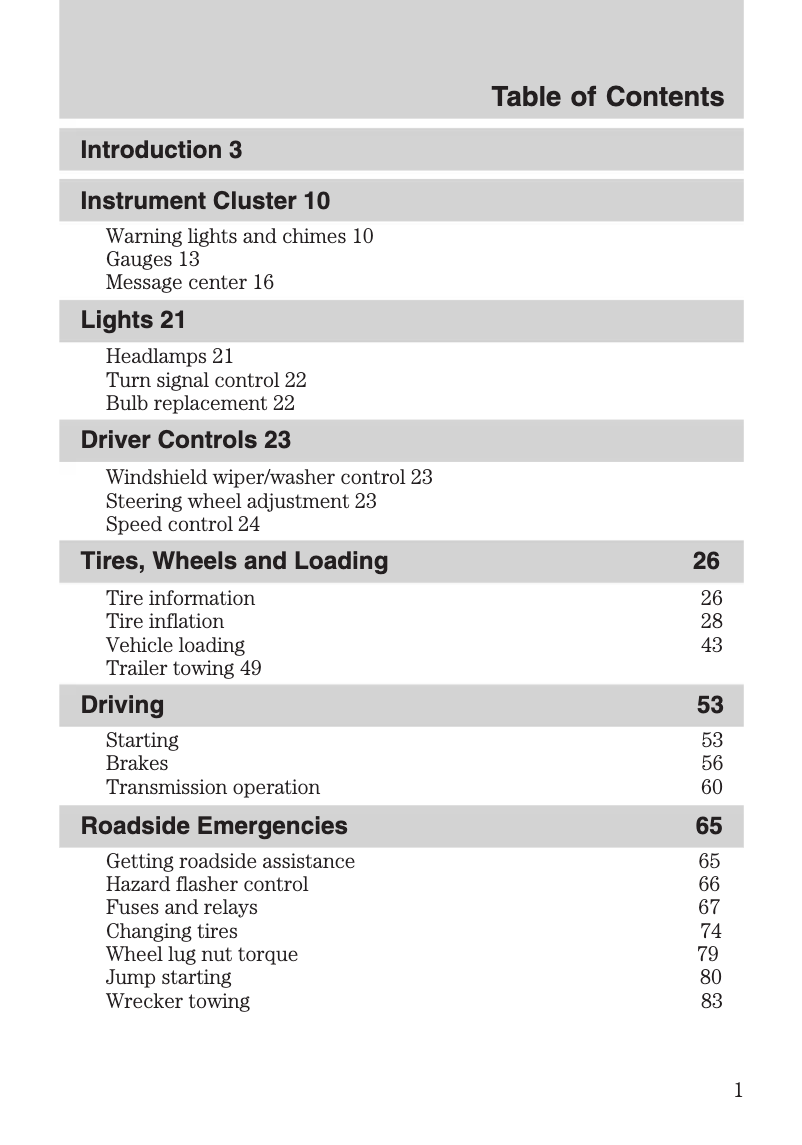 First page image of the manual for F-53 Motorhome Chassis (2011)