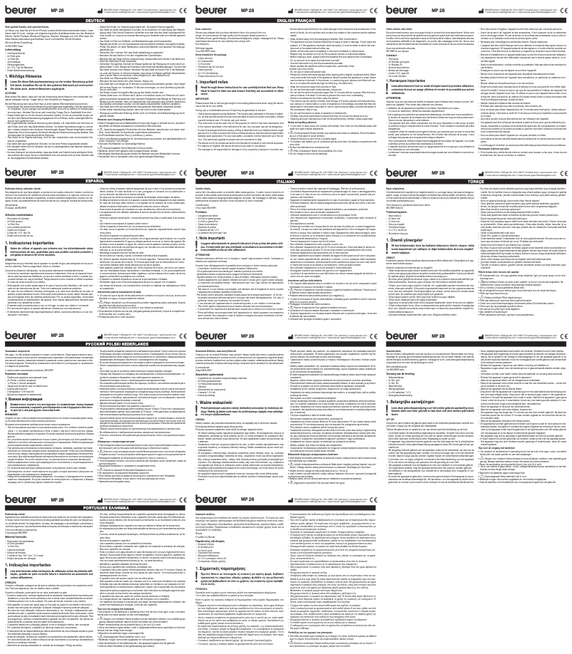 First page image of the manual for MP 28