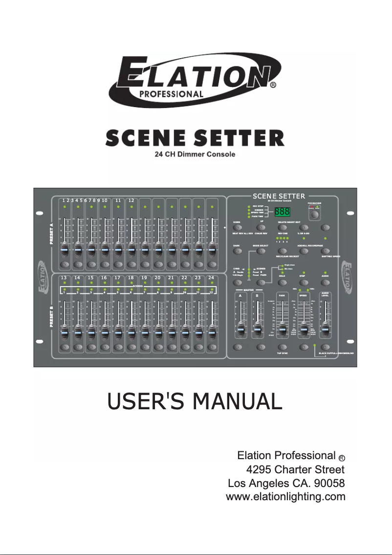Page 1 of the manual User Manual Adj Scene Setter 24