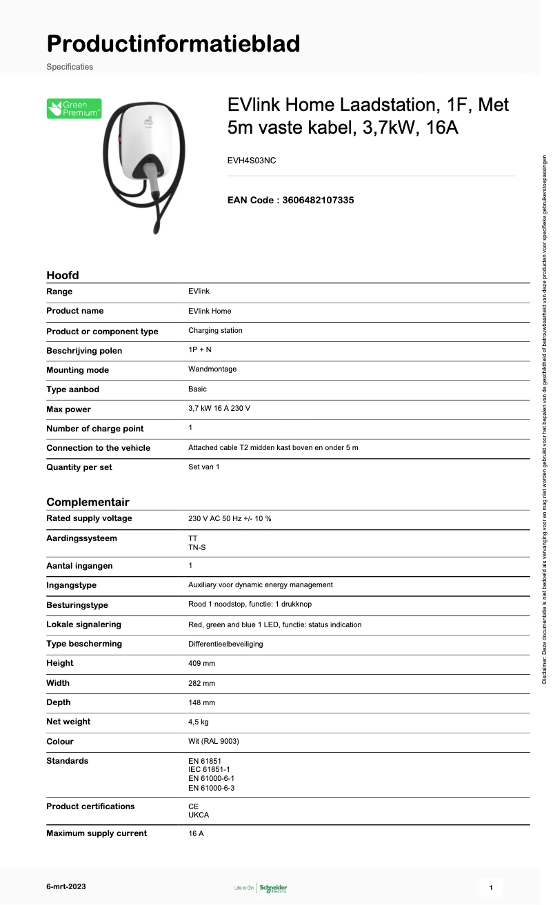 First page image of the manual for EVH4S03NC