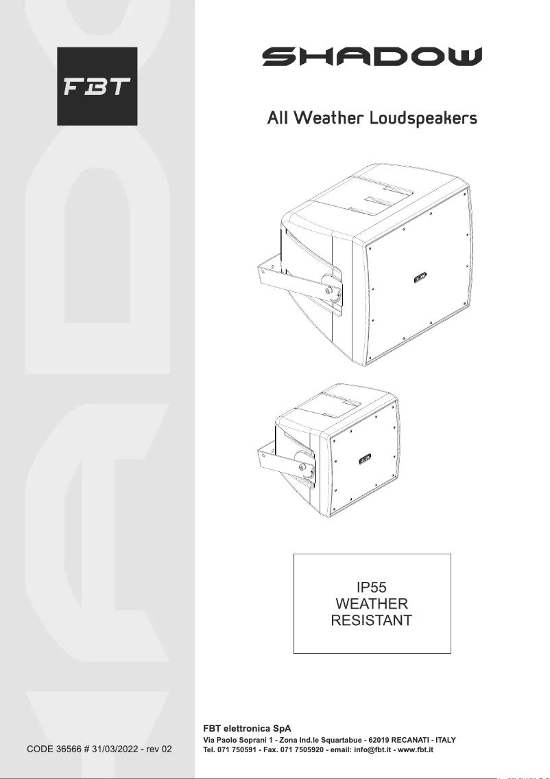 First page image of the manual for Shadow 112CT