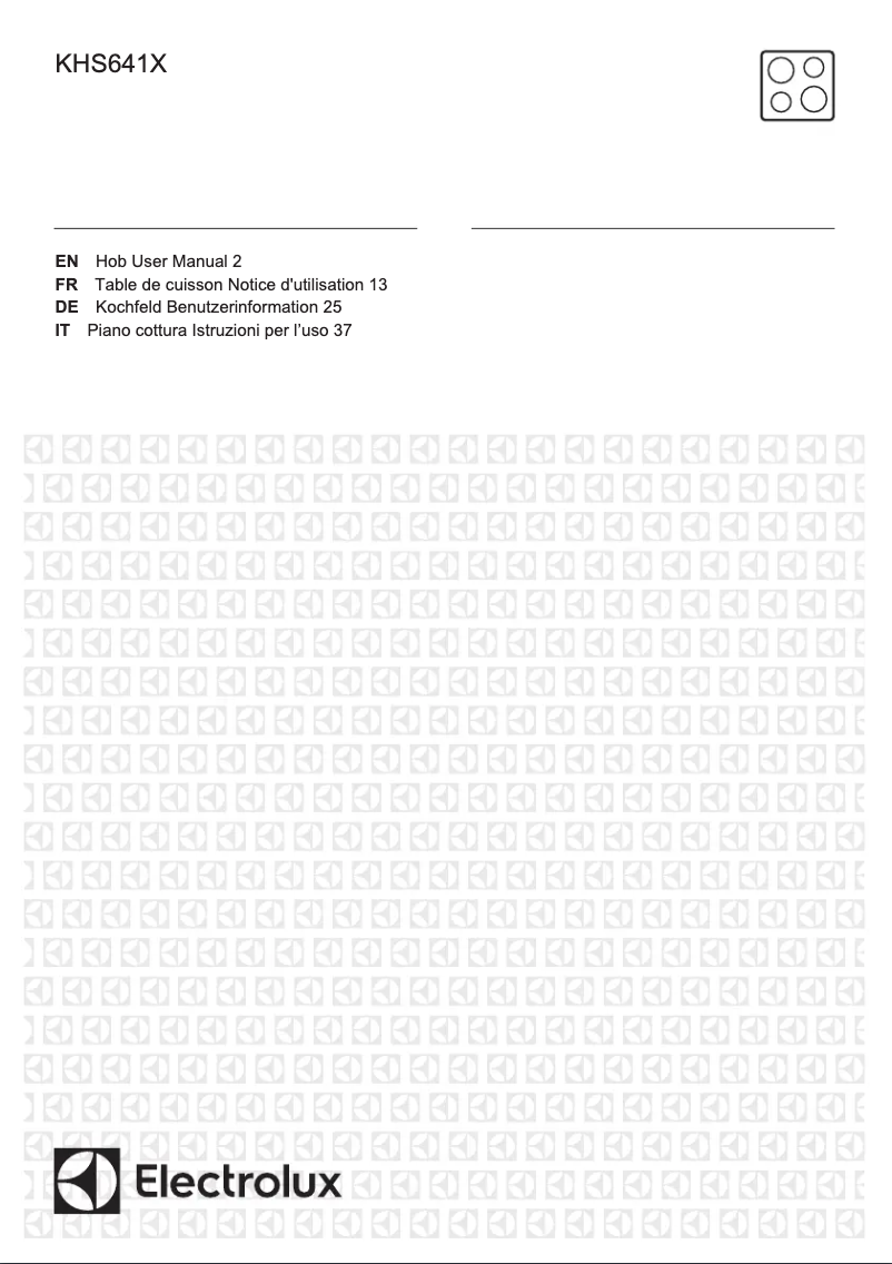 Page 1 of the manual User Manual Electrolux KHS641X