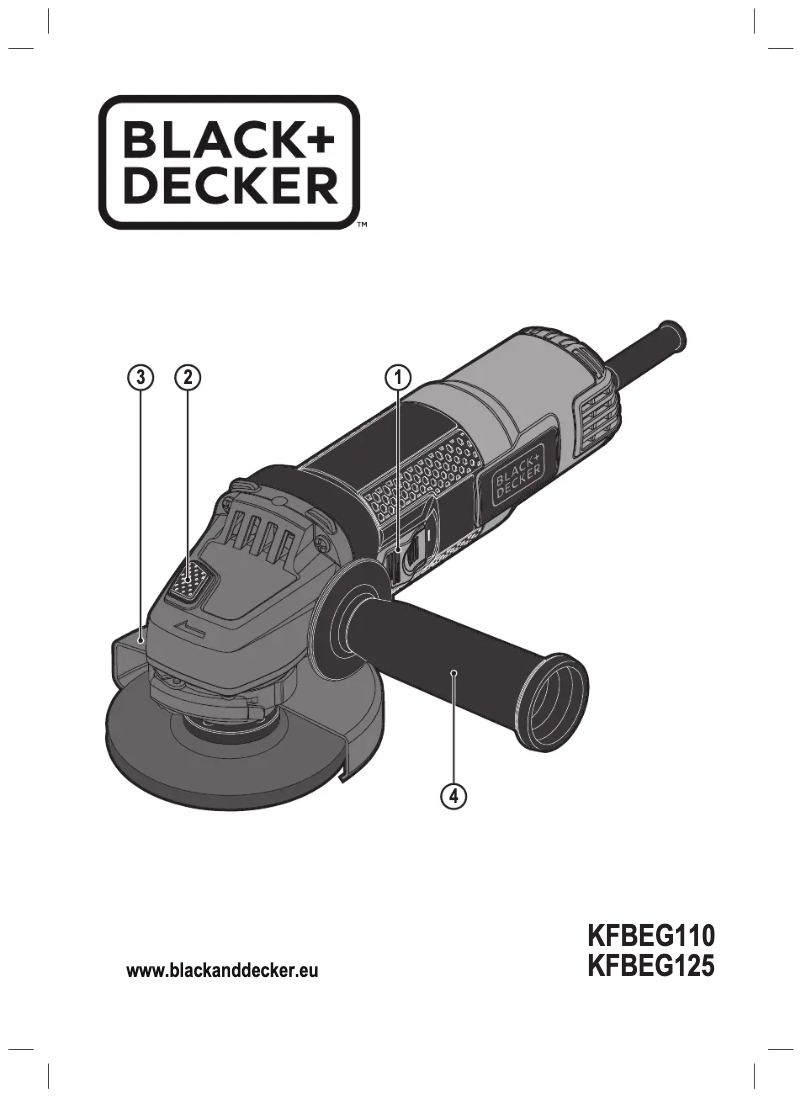 Page 1 of the manual User Manual Black & Decker KFBEG110
