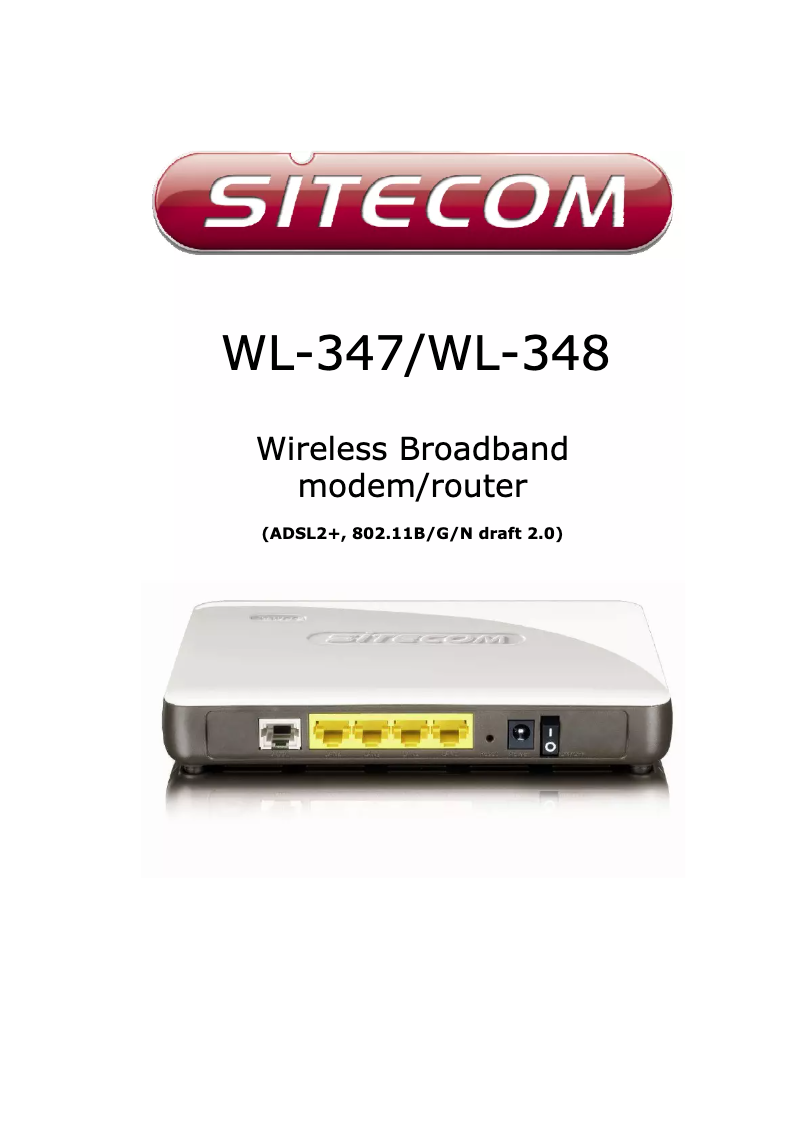 Page 1 of the manual User Manual Sitecom WL-585