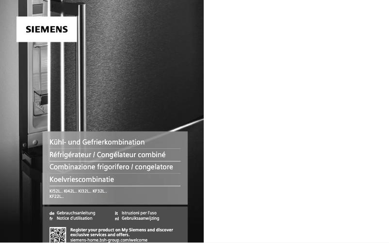 Page 1 of the manual User Manual Siemens KI32LADF0