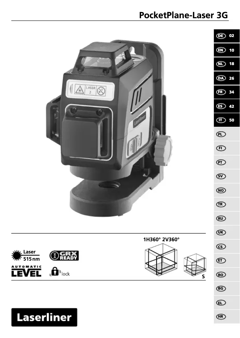 First page image of the manual for PocketPlane-Laser 3G