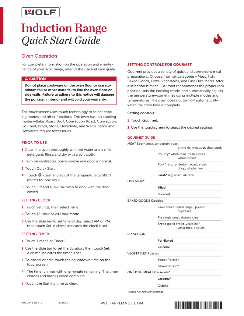 Page 1 of the manual Quick Start Guide Wolf IR3045S