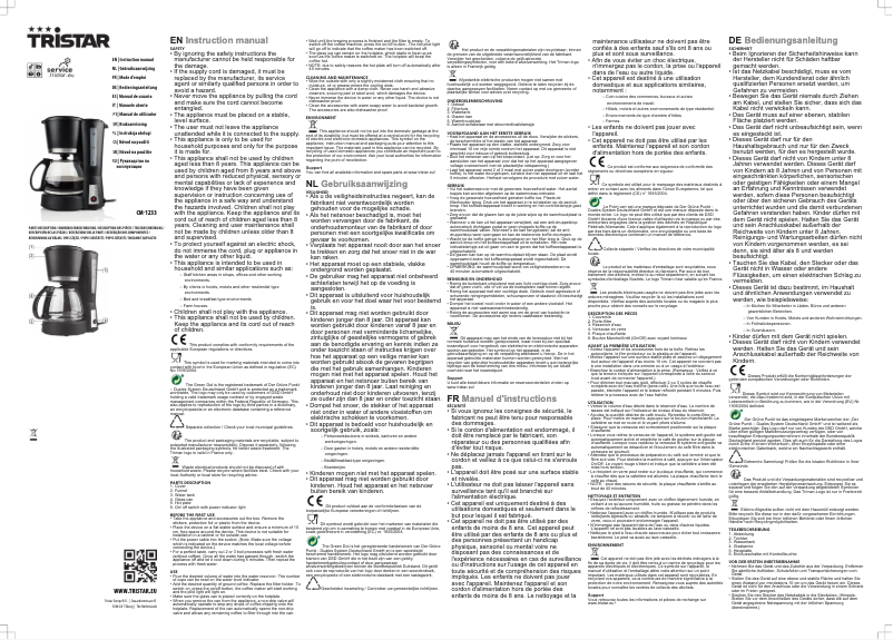 First page image of the manual for CM-1233