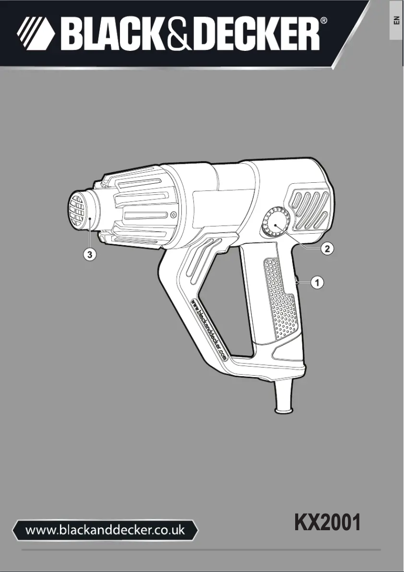 Page 1 of the manual User Manual Black & Decker KX2001