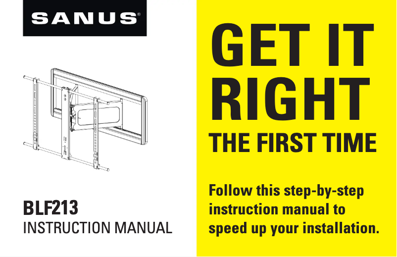 Page 1 of the manual User Manual Sanus BLF213