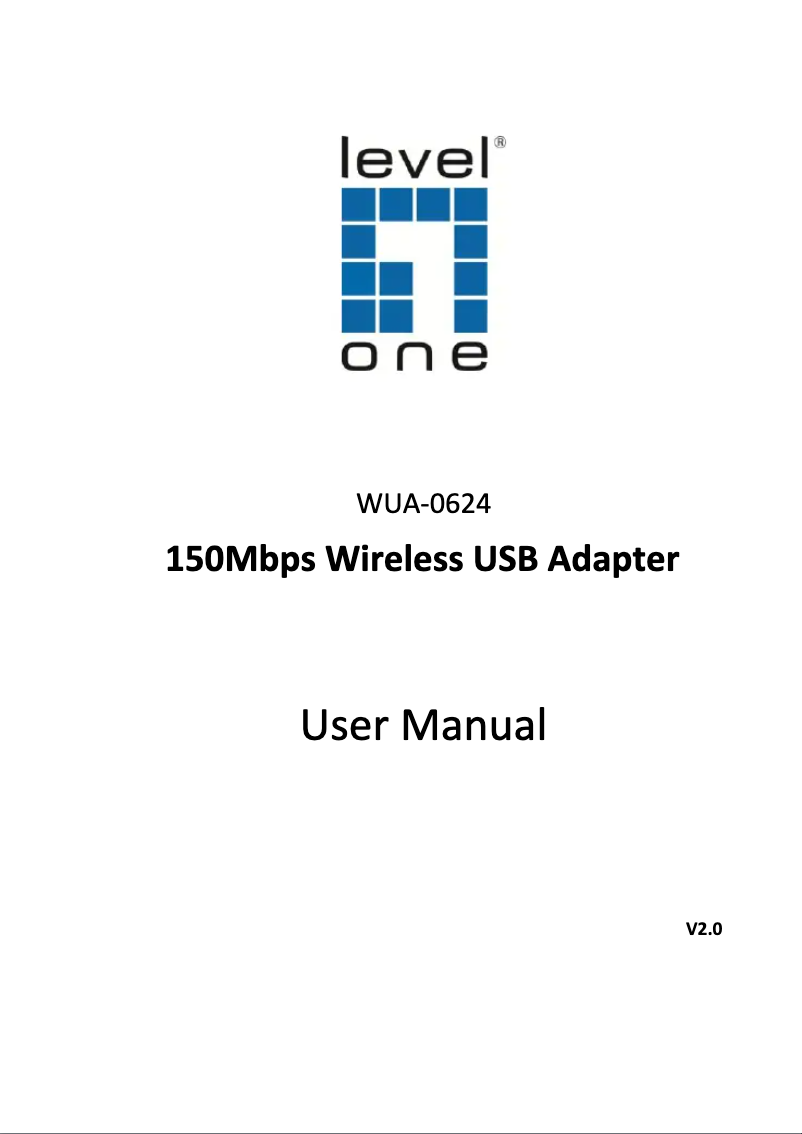Page 1 of the manual User Manual LevelOne WUA-0624