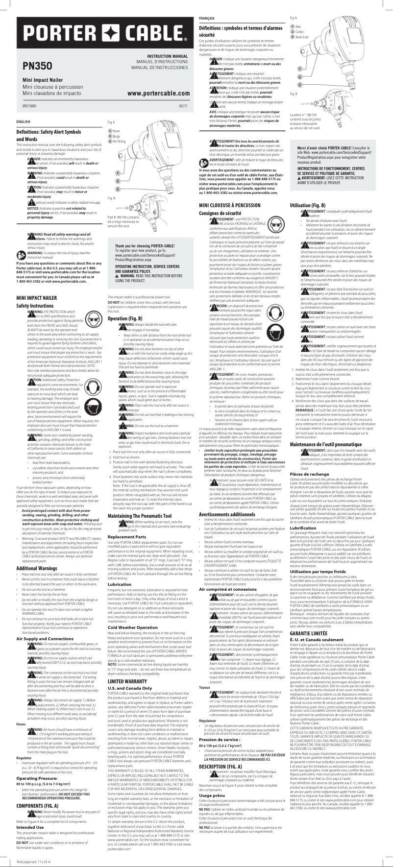First page image of the manual for PN350