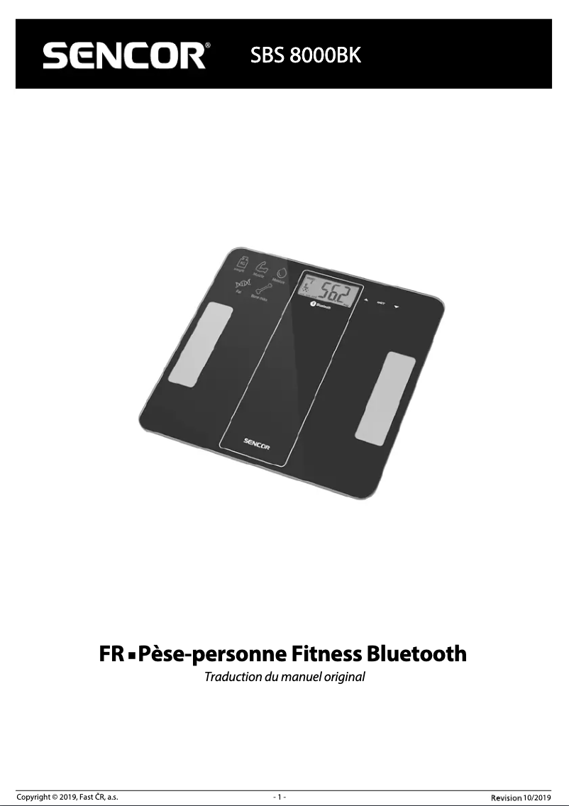 First page image of the manual for SBS 8000BK