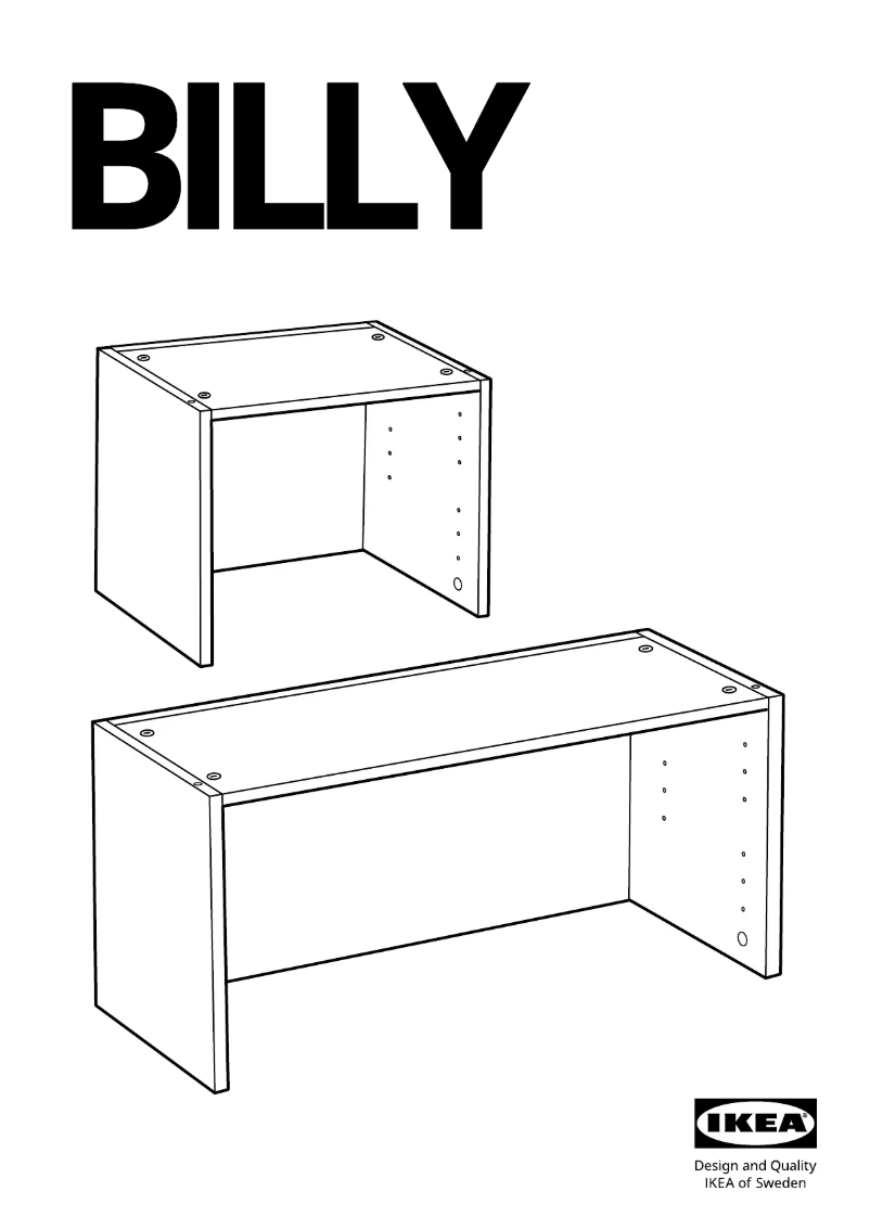 Page 1 of the manual User Manual Ikea BILLY 305.246.29