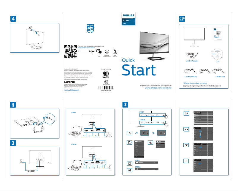 First page image of the manual for 278E1