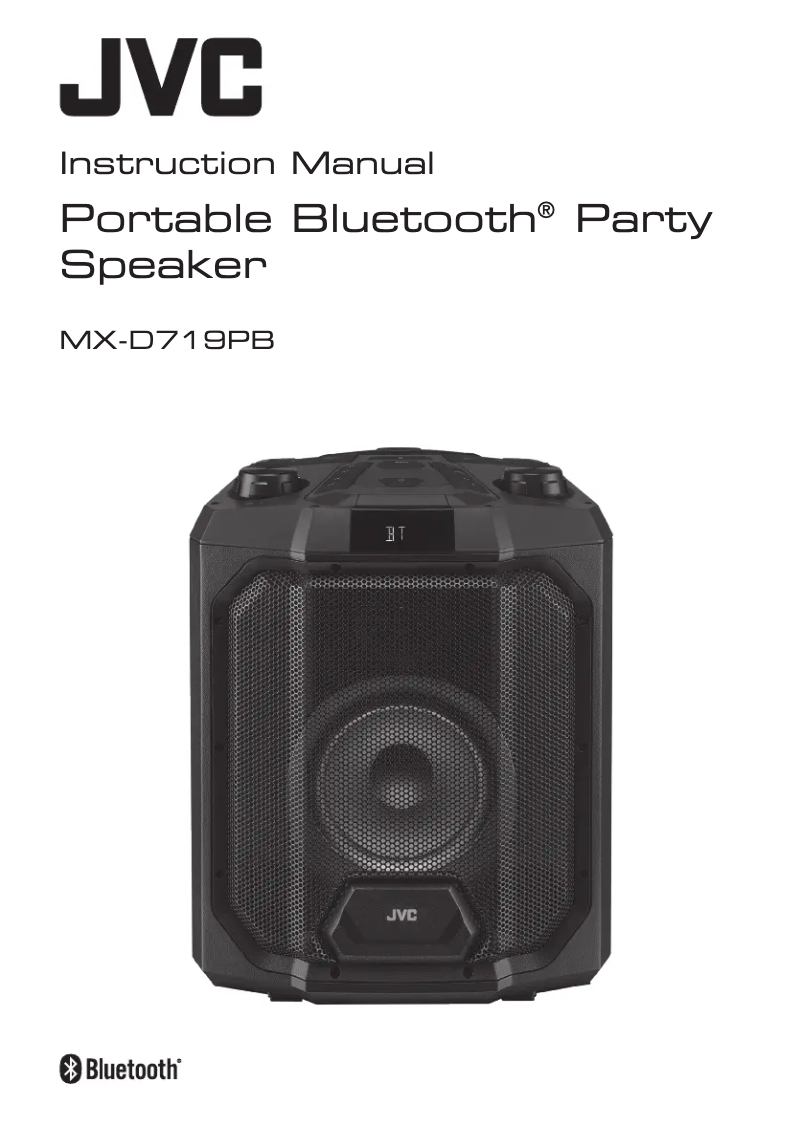 First page image of the manual for MX-D719PB