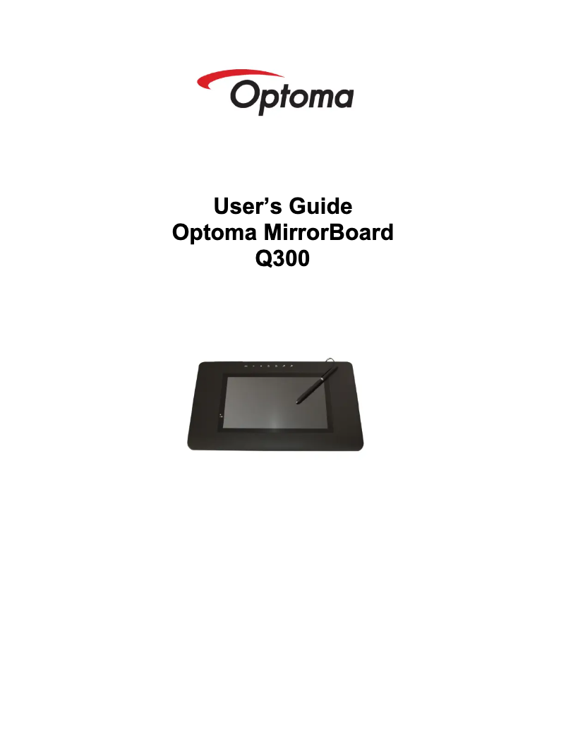 First page image of the manual for Q300