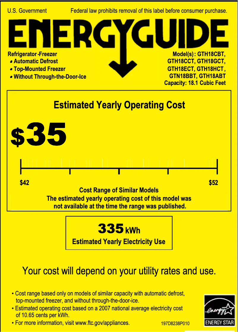 First page image of the manual for GTH18CCTRWW