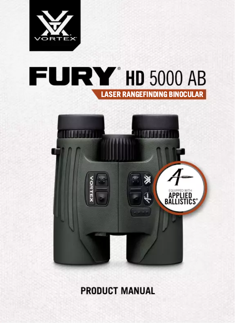 Page 1 of the manual User Manual Vortex Fury HD 5000 AB