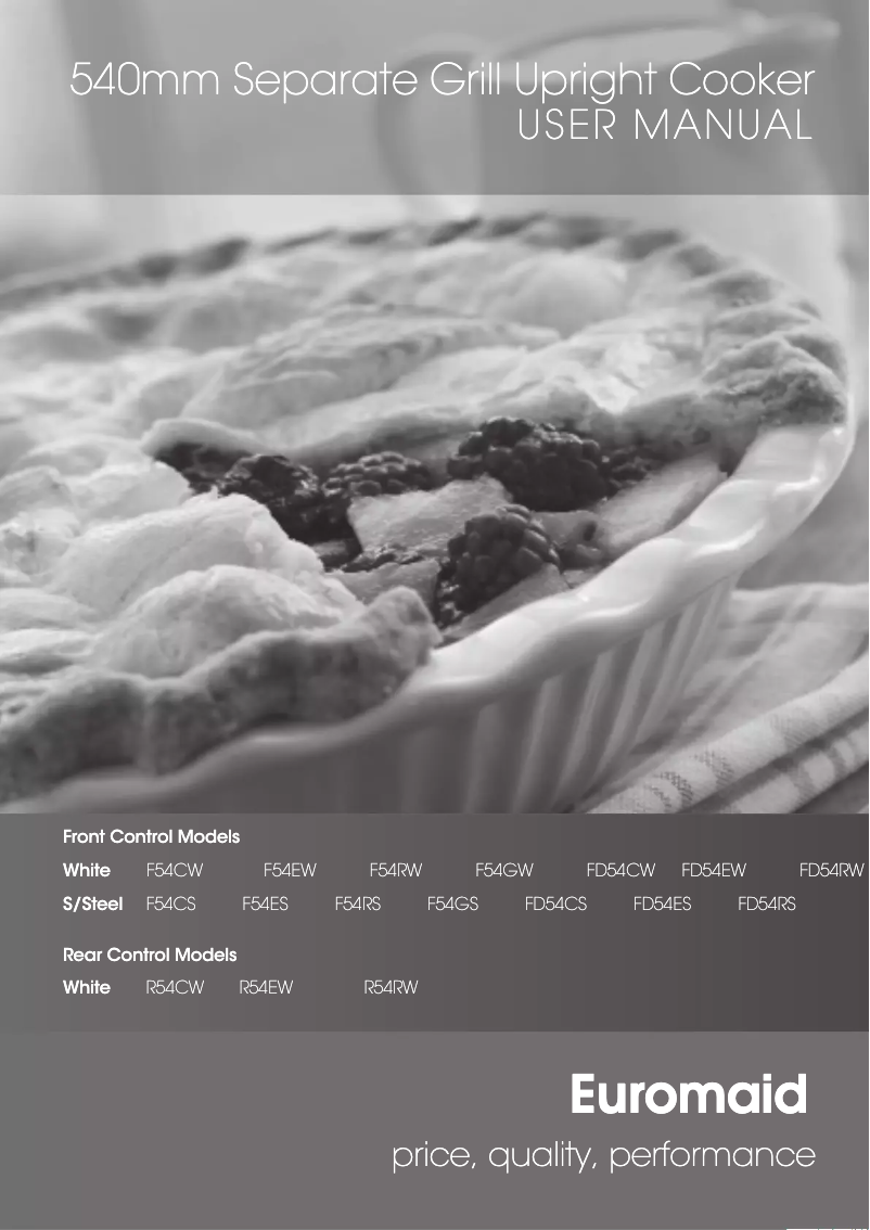 First page image of the manual for R54CW