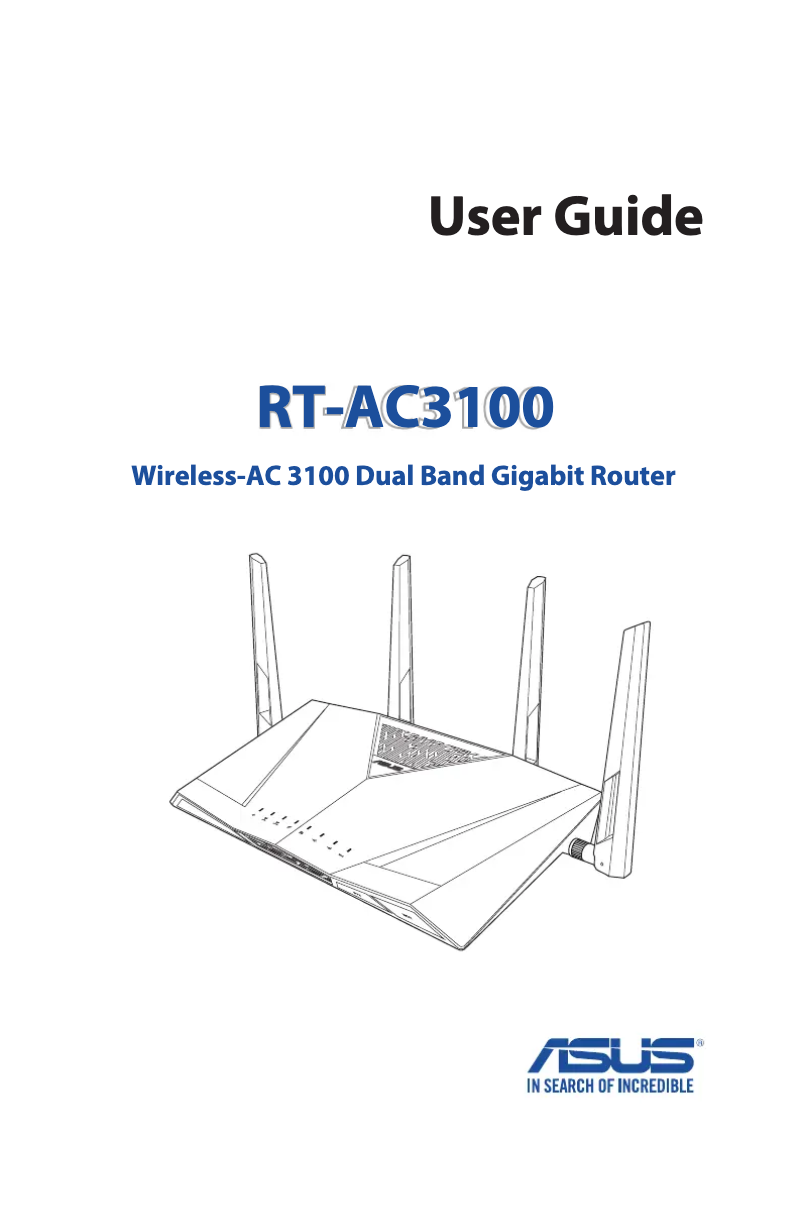 Page 1 of the manual User Manual Asus RT-AC3100