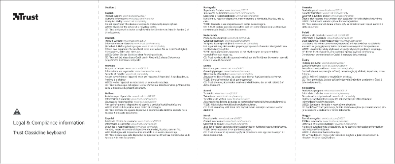 Page 1 of the manual User Manual Trust ClassicLine 20634