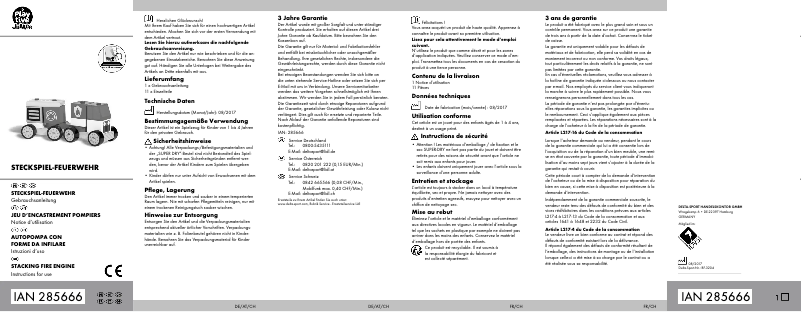 First page image of the manual for IAN 285666