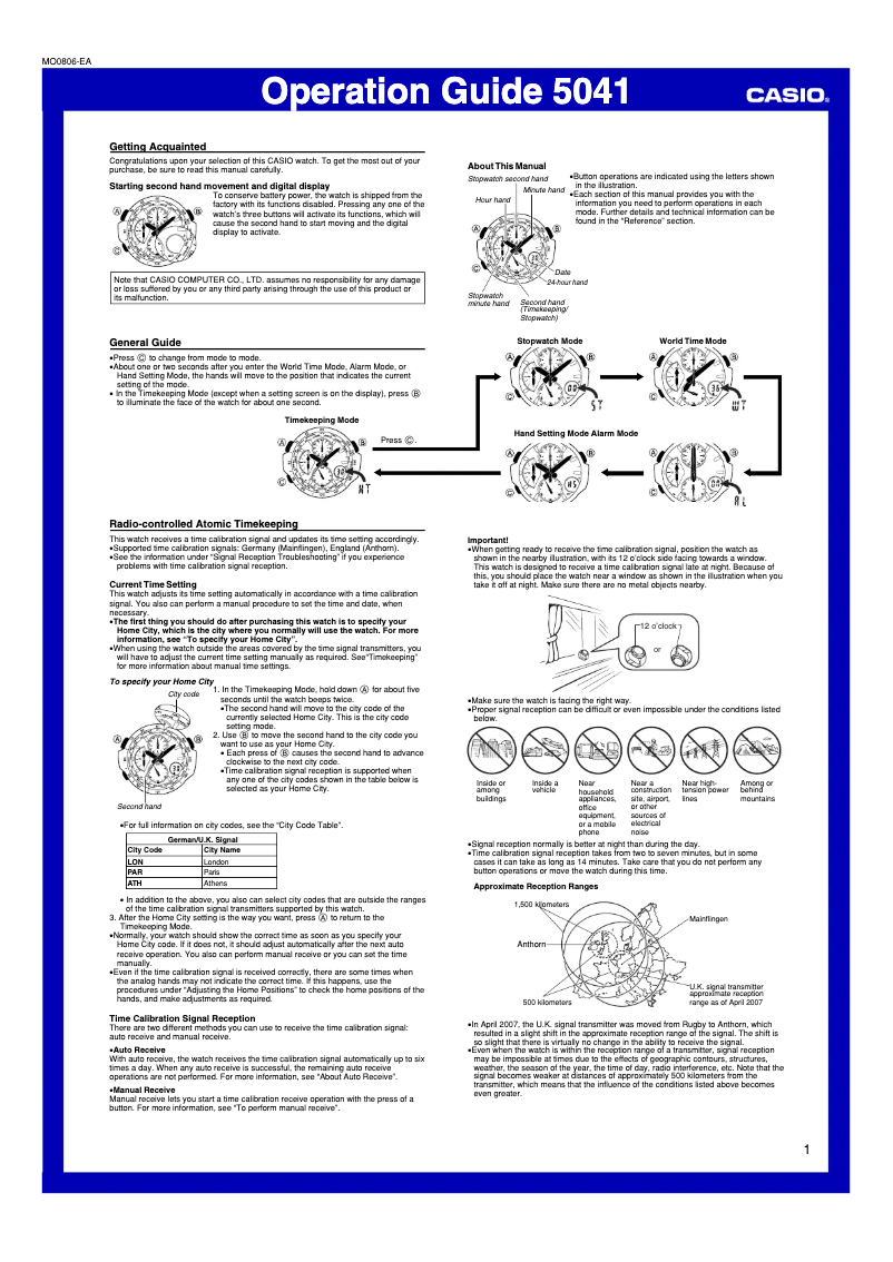 First page image of the manual for EQW-500DBE-1AVER