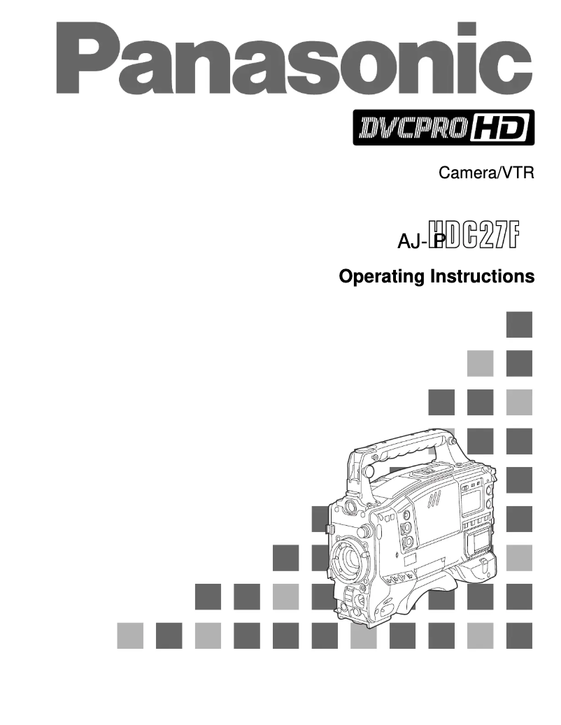 First page image of the manual for AJ-HDC27FP